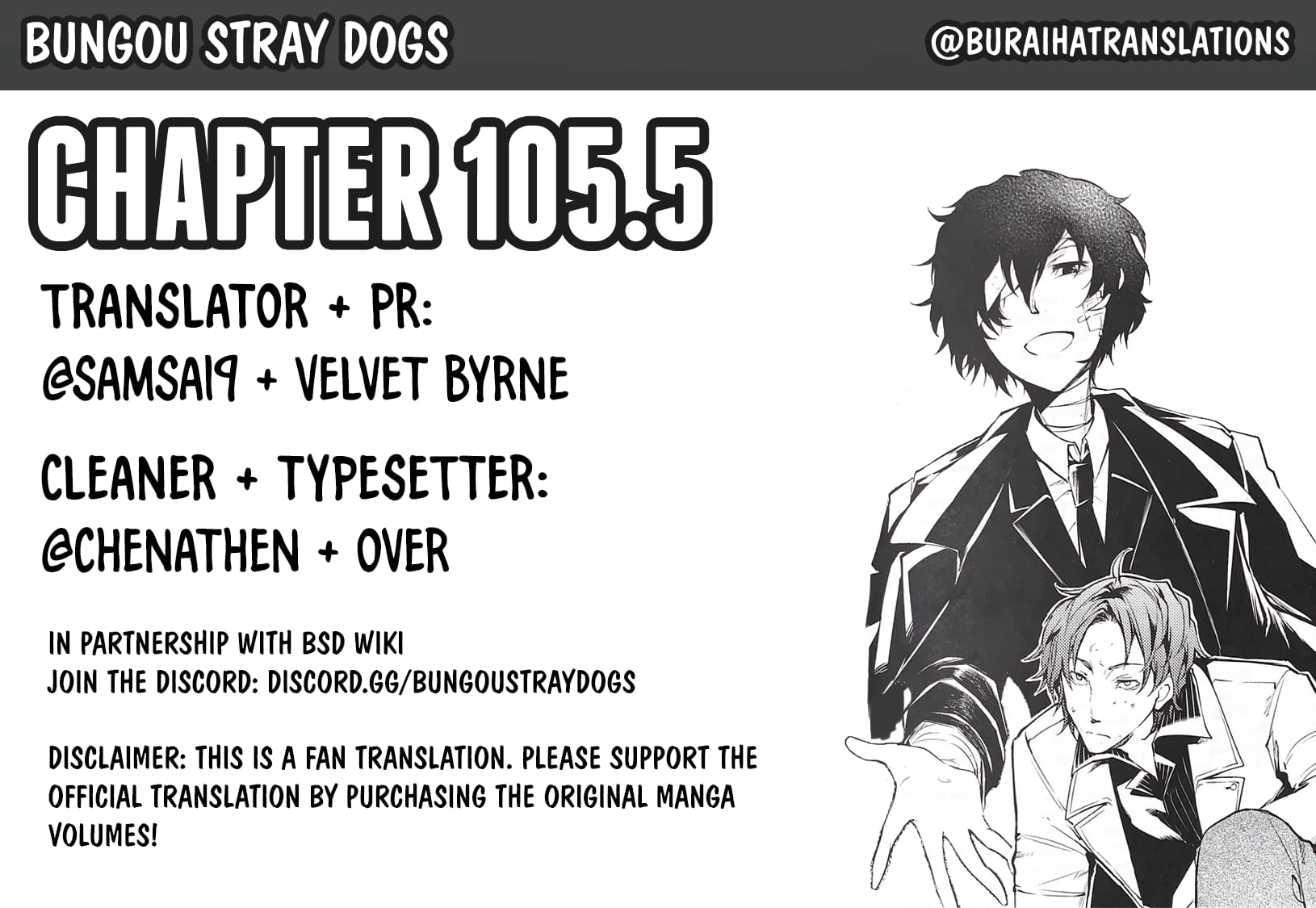 Bungou Stray Dogs, Chapter 105.5 image 01